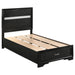 Miranda Twin Storage Bed Black image