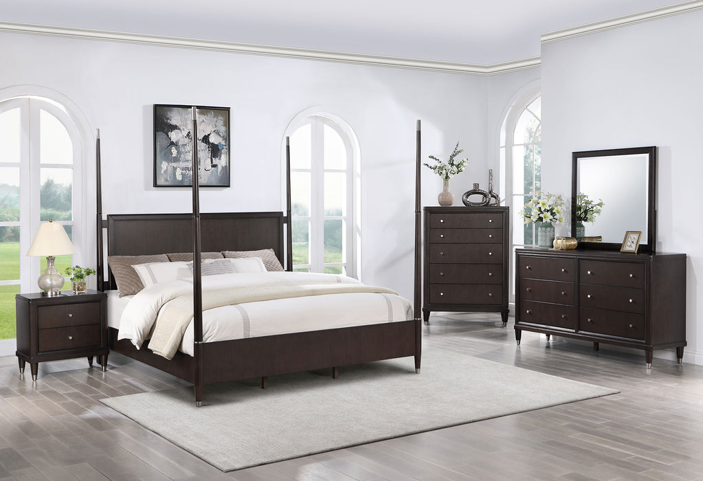 Emberlyn Four-Poster Panel Bed