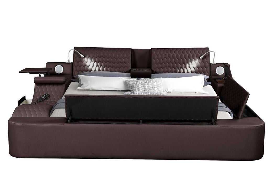 Galaxy Home Zoya King Bed in Brown image