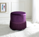 Clivia Eggplant Velvet Ottoman image