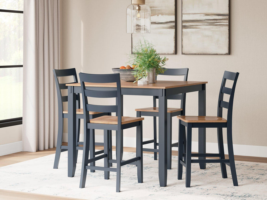 Gesthaven Counter Height Dining Table and 4 Barstools (Set of 5)