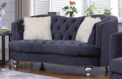 Galaxy Home Afreen Upholstered Loveseat in Gray GHF-808857661579
