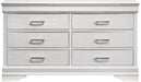 Galaxy Home Brooklyn 6 Drawer Dresser in White GHF-733569235551 image
