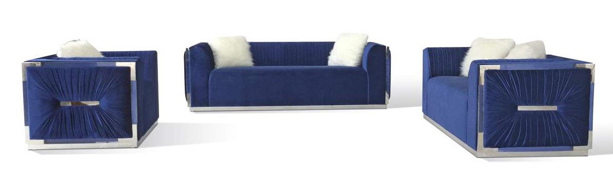 Galaxy Home Contempo Loveseat in Blue GHF-808857541338