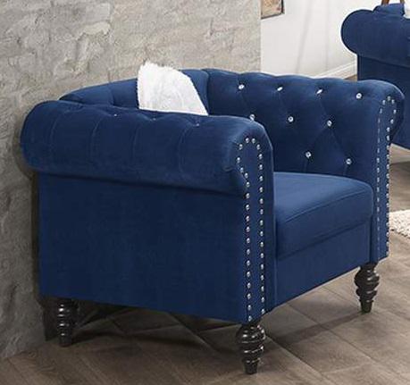 Galaxy Home Emma Chair in Navy Blue GHF-808857642233 image
