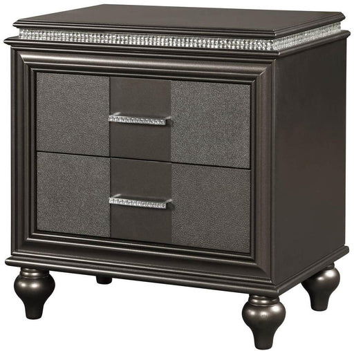 Galaxy Home Ginger 2 Drawer Nightstand in Gunmetal Copper GHF-808857952981 image