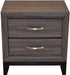 Galaxy Home Hudson 2 Drawer Nightstand in Foil Grey GHF-808857696809 image