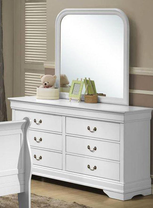 Galaxy Home Louis Phillipe 6 Drawer Dresser in White GHF-808857521040