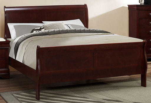 Galaxy Home Louis Phillipe Twin Sleigh Bed in Cherry GHF-808857629654 image