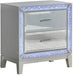 Galaxy Home Luxury 2 Drawer Nightstand in Silver GHF-808857956637 image