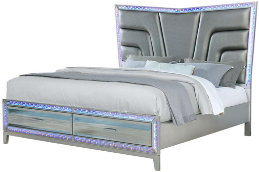 Galaxy Home Luxury King Storage Bed in Silver GHF-808857916112 image