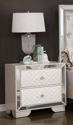Galaxy Home Madison 2 Drawer Nightstand in Beige GHF-808857830470 image