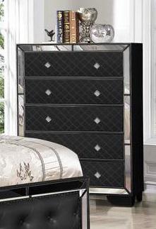 Galaxy Home Madison 5 Drawer Chest in Black GHF-808857807304 image