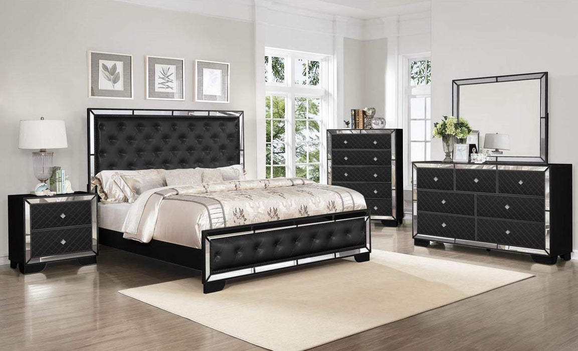 Galaxy Home Madison 5 Drawer Chest in Black GHF-808857807304