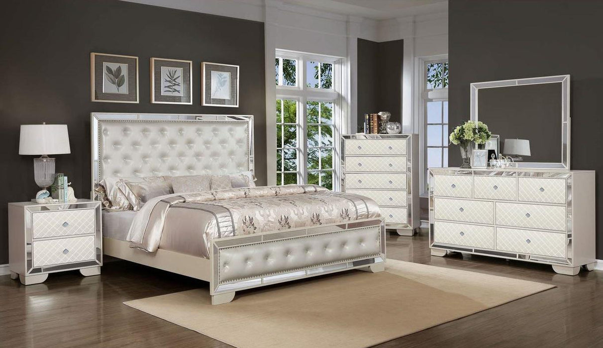Galaxy Home Madison Full Panel Bed in Beige GHF-808857987501