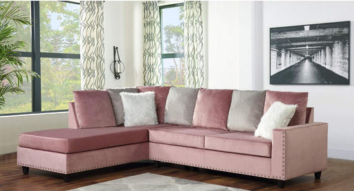 Galaxy Home Martha Reversible Sectional Sofa in Pink GHF-808857602206 image