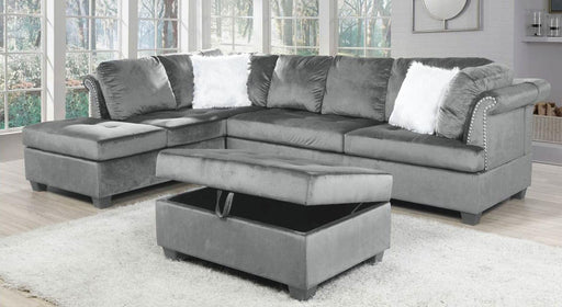Galaxy Home Omega Sectional Sofa in Gray GHF-808857940490 image