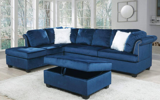 Galaxy Home Omega Sectional Sofa in Navy GHF-808857980977 image