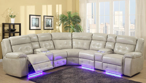 Galaxy Home Power Reclining Sectional in Beige GHF-808857706737 image
