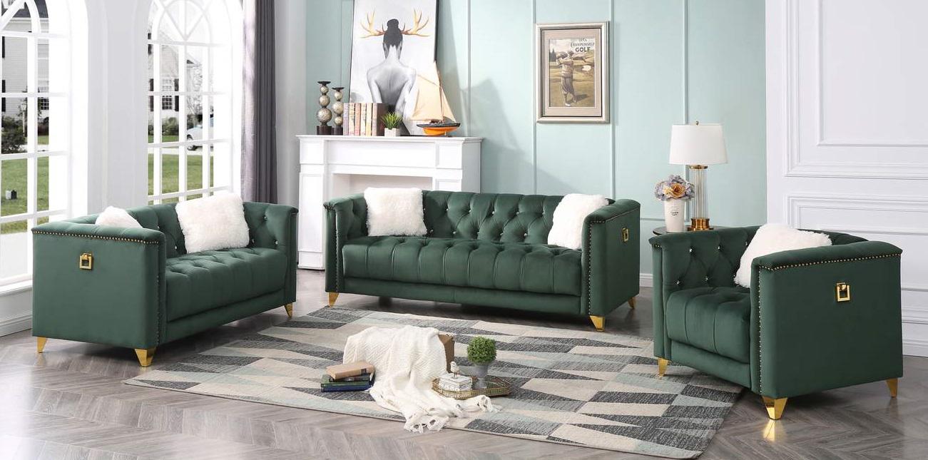 Galaxy Home Russell Loveseat in Green GHF-733569217731