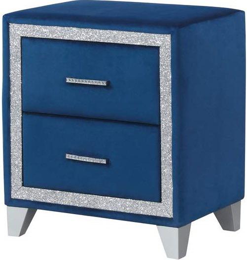 Galaxy Home Sapphire 2 Drawer Nightstand in Navy GHF-808857953377 image