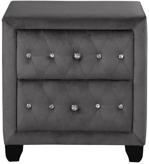 Galaxy Home Sophia 2 Drawer Nightstand in Gray GHF-733569388264 image