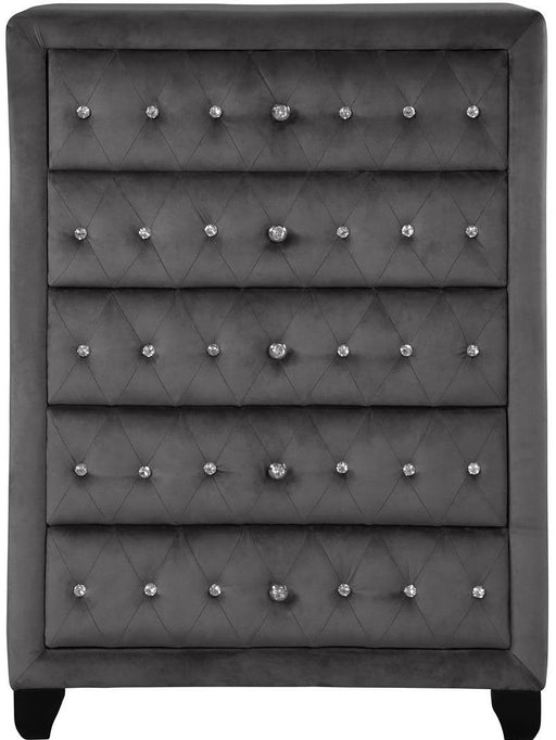 Galaxy Home Sophia 5 Drawer Chest in Gray GHF-733569252343 image