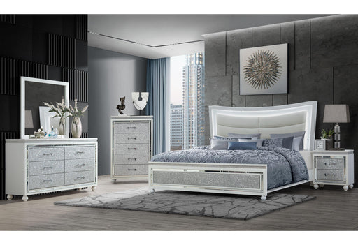 COLLETE WHITE KING BED GROUP image