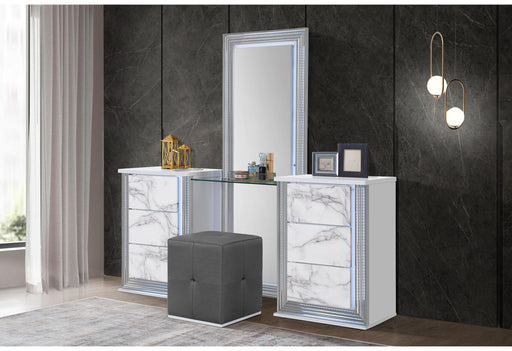 YLIME WHITE MARBLE VANITY SET image