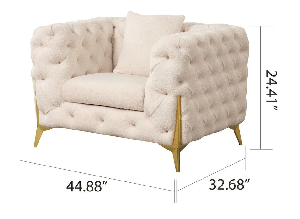 Galaxy Home Contempo Chair in Beige