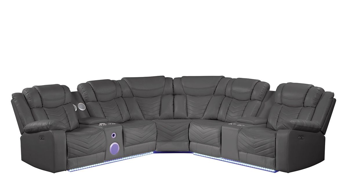 Galaxy Home Challenger Reversible Sectional Gray