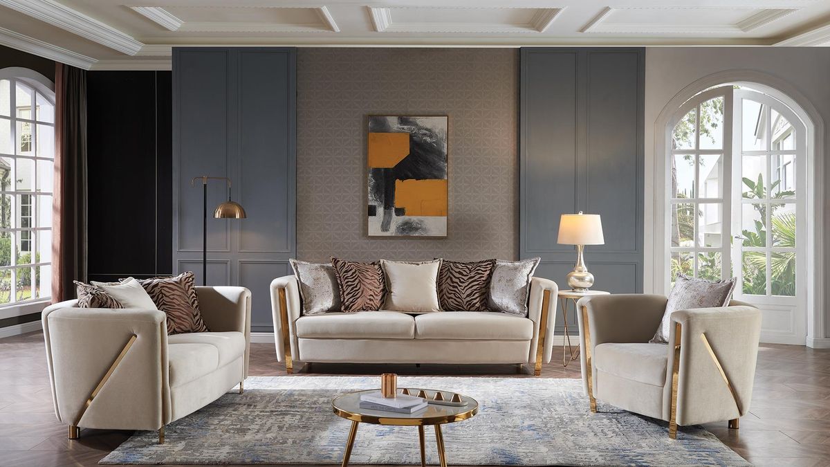 Galaxy Home Chanelle Chair in Cream