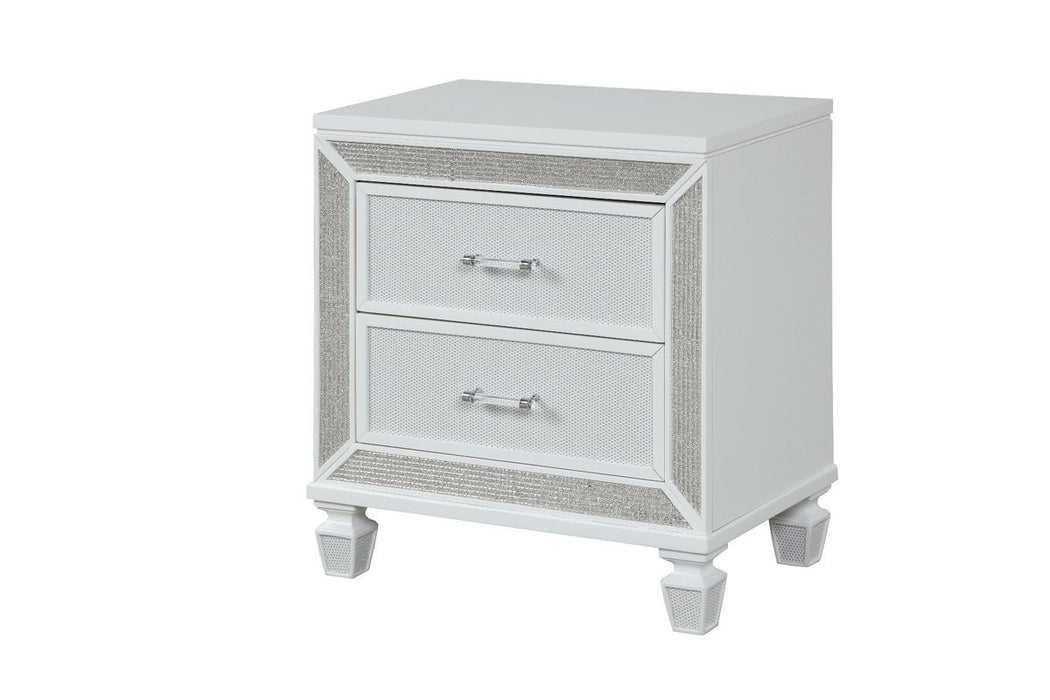 Galaxy Home Crystal Nightstand in White image
