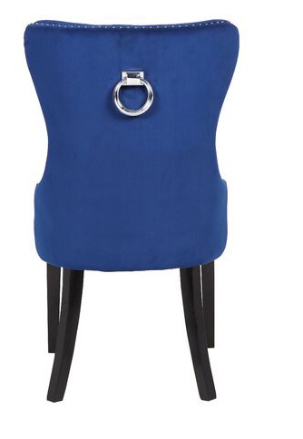 Galaxy Home Erica Wood Legs Dining Chair (Set of 2) in Blue