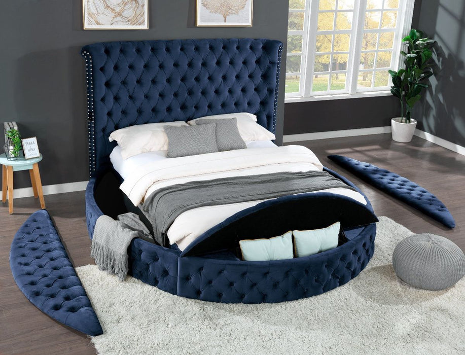 Galaxy Home Hazel Queen Bed in Blue
