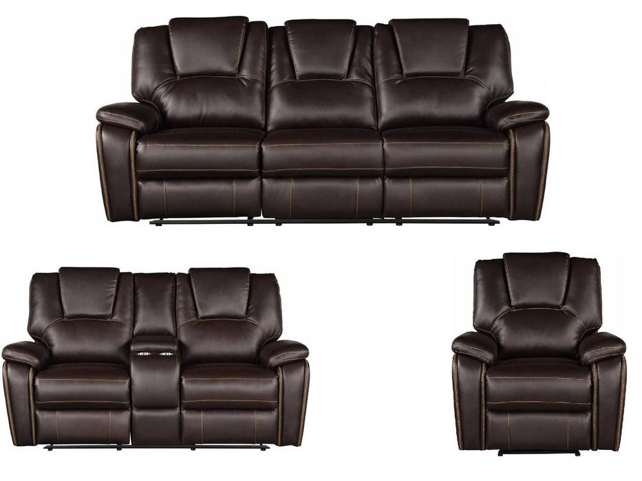Galaxy Home Hong Kong Power Reclining Loveseat in Brown