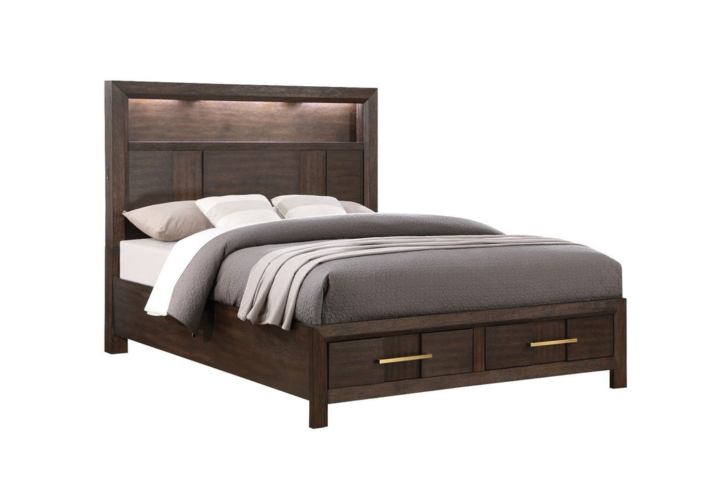 Galaxy Home Kenzo Queen Bed in Brown image