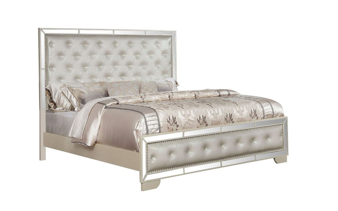 Galaxy Home Madison King Size Upholstery Bed in Beige image