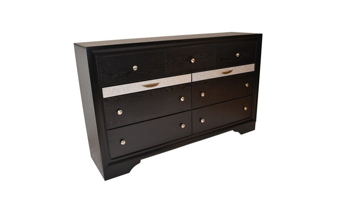 Galaxy Home Matrix 7 Drawer Dresser in Black image