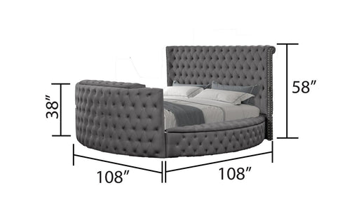 Galaxy Home Maya Queen Bed in Gray image