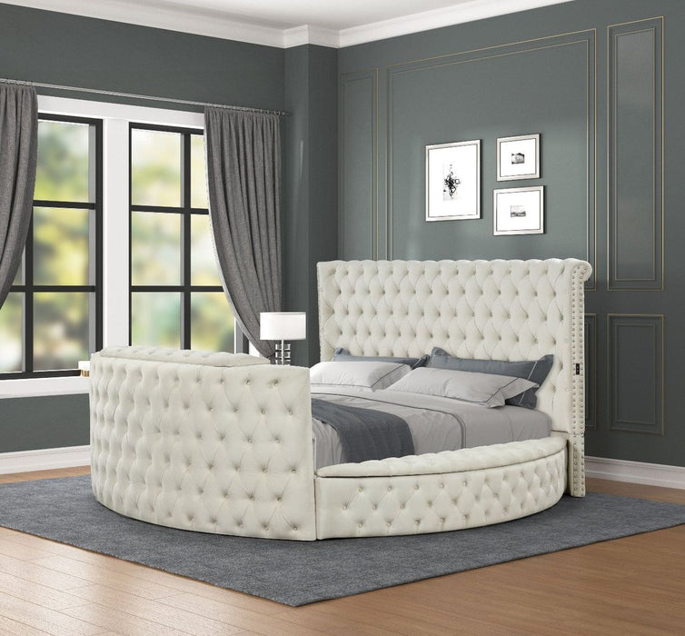 Galaxy Home Maya King Bed in Cream