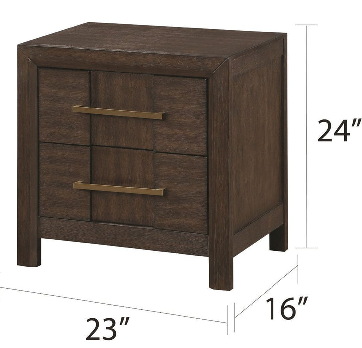 Galaxy Home Kenzo Nightstand in Brown