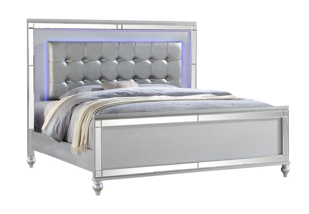 Galaxy Home Sterling King Bed in Silver