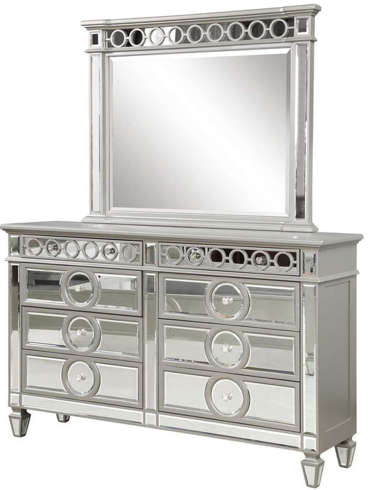 Galaxy Home Symphony 6 Drawer Dresser in Silver