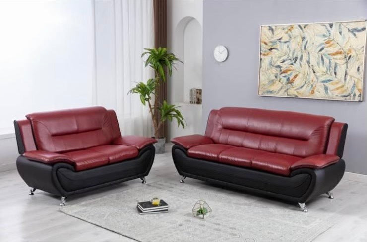 New York Red & Black Livingroom Set